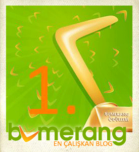 Bumerang blog ödülleri 1.si en çalışkan blog